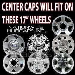 4 Ford F250 F350 SD 4x4 Chrome Wheel Center Hub Caps 8 Lug Rim Lug Cover Hubs