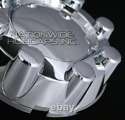 4 Ford F250 F350 SD 4x4 Chrome Wheel Center Hub Caps 8 Lug Rim Lug Cover Hubs