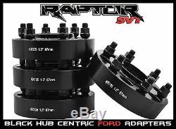 4 Ford F-150 Raptor Expedition Black 1.5 Hub Centric Wheel Spacers Adapters
