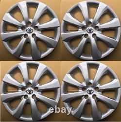 4 Hub Caps for 2009-2020 Toyota Corolla/Matrix 16 Wheel Covers Silver SET OF 4