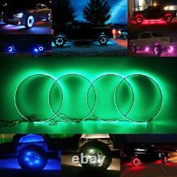 4 LED RGB Ring Wheel Lights IP68 Turn&Brake Lights Color Shifting Bluetooth US