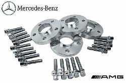 4 Mercedes Benz 5x112 Staggered 15 MM & 20 MM Hub Centric Spacers With Lug Bolts