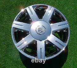 4 NEW Chrome Cadillac CENTER CAPS fit OEM Deville Eldorado SLS DHS DTS Wheels