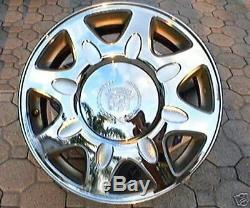 4 NEW Chrome Gold VOGUE Wheel CENTER CAPS OEM spec Cadillac Deville Eldorado SLS