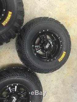 4 NEW HONDA TRX400EX TRX400X BLACK ITP SS112 Rims & AMBUSH Tires Wheels kit
