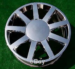 4 New Cadillac Escalade Chrome GOLD Genuine OEM Factory logo Wheel CENTER CAPS