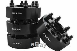 4 Pc Ford F-150 Raptor Expedition Black 2 Hub Centric Wheel Spacers Adapters