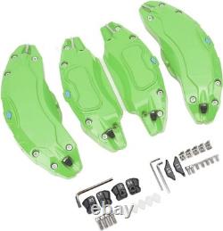 4 Pieces Brake Caliper Cover Aluminum Alloy Front Rear Wheels Hub 19-20In Green