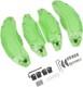 4 Pieces Brake Caliper Cover Aluminum Alloy Front Rear Wheels Hub 19-20In Green