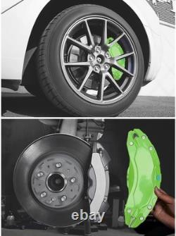 4 Pieces Brake Caliper Cover Aluminum Alloy Front Rear Wheels Hub 19-20In Green