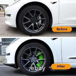 4 Pieces Brake Caliper Cover Aluminum Alloy Front Rear Wheels Hub 19-20In Green