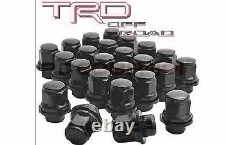 4 Toyota 6x5.5 1.25 Black Hub Centric Wheel Spacers + 24pc Black Mag Lug Nuts