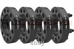 4 Toyota 6x5.5 1.25 Black Hub Centric Wheel Spacers + 24pc Black Mag Lug Nuts
