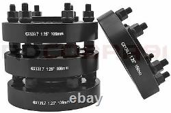 4 Toyota 6x5.5 1.25 Black Hub Centric Wheel Spacers + 24pc Black Mag Lug Nuts