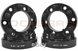 4 Toyota 6x5.5 1.25 Black Hub Centric Wheel Spacers + 24pc Black Mag Lug Nuts