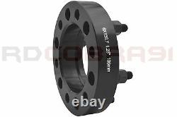 4 Toyota 6x5.5 1.25 Black Hub Centric Wheel Spacers + 24pc Black Mag Lug Nuts