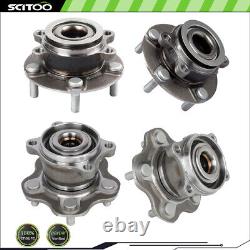 4 X Front Rear Wheel Bearing Hub For Nissan Rogue 2008 2009 2010 2011-2013 AWD