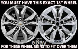 4 fits Chevrolet Impala LT 2016-2018 Chrome 18 Wheel Skins Rim Covers Hub Caps