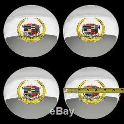 4 fits Eldorado Deville DTS Chrome Gold Wheel Center Hub Caps 5 Lug Rim Cover RG