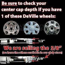 4 fits Eldorado Deville DTS Chrome Gold Wheel Center Hub Caps 5 Lug Rim Cover RG