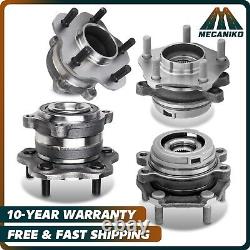 4pc Front Rear Wheel Hub Bearing for Nissan Altima 2.5L 2007 08 09 10 11 12 2013