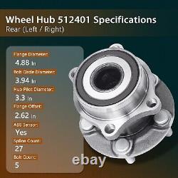 4pc Front Rear Wheel Hub Bearing for Subaru Forester Impreza Legacy Outback