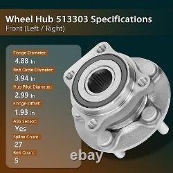 4pc Front Rear Wheel Hub Bearing for Subaru Forester Impreza Legacy Outback