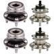 4pcs Front Rear Wheel Hub Bearings For 2010-2014 2015 Toyota Prius FWD