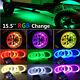 4x 15.5 LED Wheel Ring Rim Lights RGB Color Changing Turn Signal IP68 Bluetooth