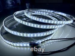 4x 17.5'' LED Wheel Lights Strobe Pure White Double Row Switch Control For Truck