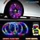 4x LED Wheel Ring Lights IP68 Pro RGB Color Chasing 600LEDs Bluetooth Controlled