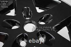 5 BLACK 2007-2018 Jeep Wrangler 17 Wheel Skins Hub Caps Bolt On Full Rim Covers