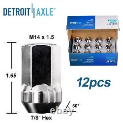5-Lug Front Rear Disc Rotors Brake Pads +24pc Wheel Lugnuts for 2012-18 Ram 1500