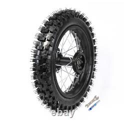 60/100-14 Front + Rear 80/100-12 Wheel Tires Rim for SSR Pit Bike KLX110 KX65