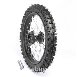 60/100-14 Front + Rear 80/100-12 Wheel Tires Rim for SSR Pit Bike KLX110 KX65