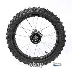 60/100-14 Front + Rear 80/100-12 Wheel Tires Rim for SSR Pit Bike KLX110 KX65