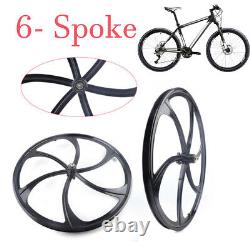 6-Spoke 26inch Gear Disc 8/9/10 Speed MTB Bike Front Rear Mag Wheel Set Wheelset