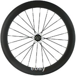 700C 60mm Front+Rear Carbon Wheels Road Bike Clincher Bicycle Carbon Wheelset UD