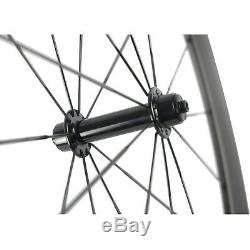 700C Carbon Wheels 38/50/60/88mm Road Bike Cycle Wheelset Basalt Braking surface