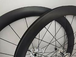 700C Carbon Wheels 50mm Track Bike Front+Rear Carbon Wheelset Fixed Gear Wheels