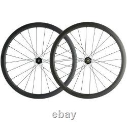 700C Disc Brake Wheelset 38mm Front+Rear Carbon Wheels Road Bicycle QR/THRU AXLE