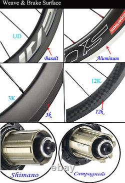 700C Front 60mm Rear 88mm Carbon Wheelset Fixed Gear Wheels Track Bike Wheelset