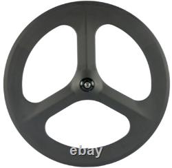 700C Front 70mm Tri Spoke Rear 88mm Fixed Gear Carbon Wheelset Track Bike Wheels