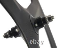 700C Front 70mm Tri Spoke Rear 88mm Fixed Gear Carbon Wheelset Track Bike Wheels