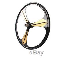 700C Road Bike 3-Spoke Mag Wheels Wheelset Set Rims Disc Brake 8/9/10 Speed WithQR