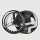 700C Road or Track Bicycle Wheels Carbon Front Wave 3 Spokes Rear Disc Wheelset