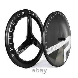 700C Road or Track Bicycle Wheels Carbon Front Wave 3 Spokes Rear Disc Wheelset