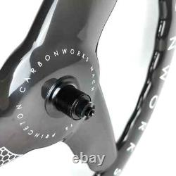 700C Road or Track Bicycle Wheels Carbon Front Wave 3 Spokes Rear Disc Wheelset