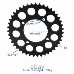 70/100-19 90/100-16 Disc Rotor 428 Chain Sprocket 15mm Axle 150cc 250cc PitBike