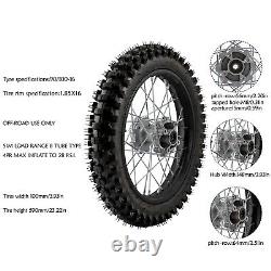 70/100-19 90/100-16 Tire On Rim Set Front Rear KX100 TTR125L Big Wheel offroad
